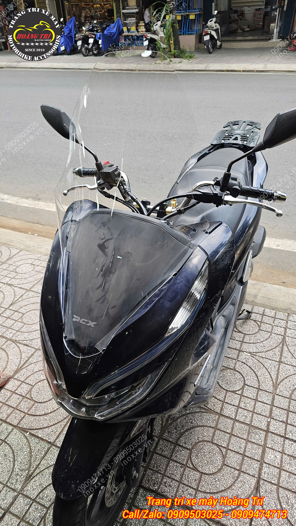 Kính chắn gió HTR lắp chuẩn PCX 2018
